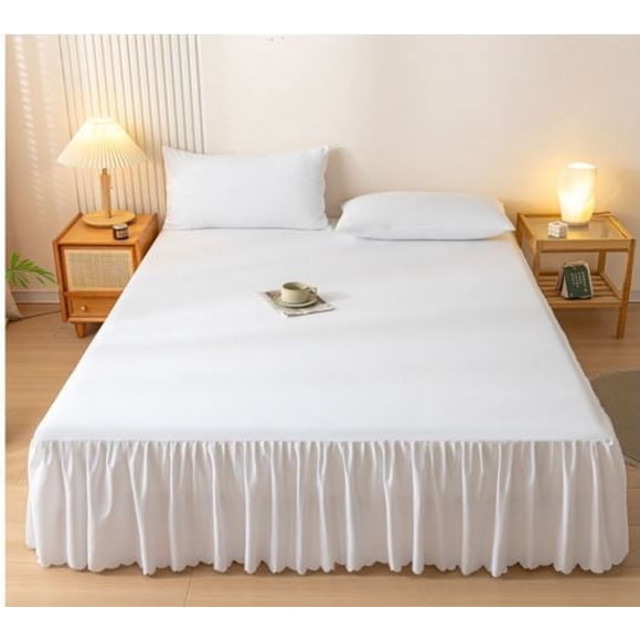 Faldón de Cama King Plazas Protector Base - Blanco
