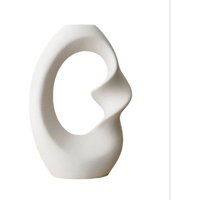 Genérico - Jarrón Flores Moderno Cerámica Decoración Grande Blanco Jhn