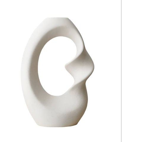 Genérico - Jarrón Flores Moderno Cerámica Decoración Grande Blanco Jhn