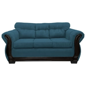 América Decora - Sofá Con Resorte Estructural 3 Personas Taurus Chenille Petróleo