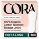 thumbnail image 1 of Protectores diarios para vejiga Cora con cubierta 100% algodón orgánico x100, 1 of 8