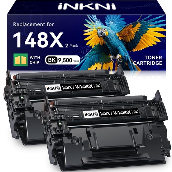 Cartucho De Tóner 148x Negro De Alto Rendimiento Paquete De 2 Unidades Para Hp
