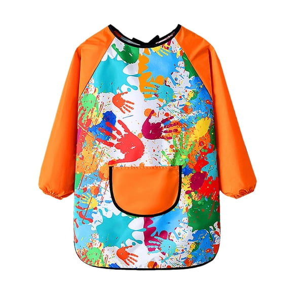 Delantal de pintura Art Smock para niños, babero suave resistente al agua para el hogar, delantal de pintura de artista para hornear, alimentar a niño Estilo C L