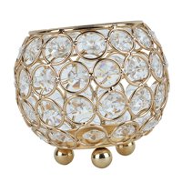 Bothyi - Portavelas De Cristal Romántico, Candelabro De Luz De Té, Metal Para Decoración De Boda, 8Cm X 7Cm