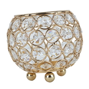 Bothyi - Portavelas De Cristal Romántico, Candelabro De Luz De Té, Metal Para Decoración De Boda, 8Cm X 7Cm