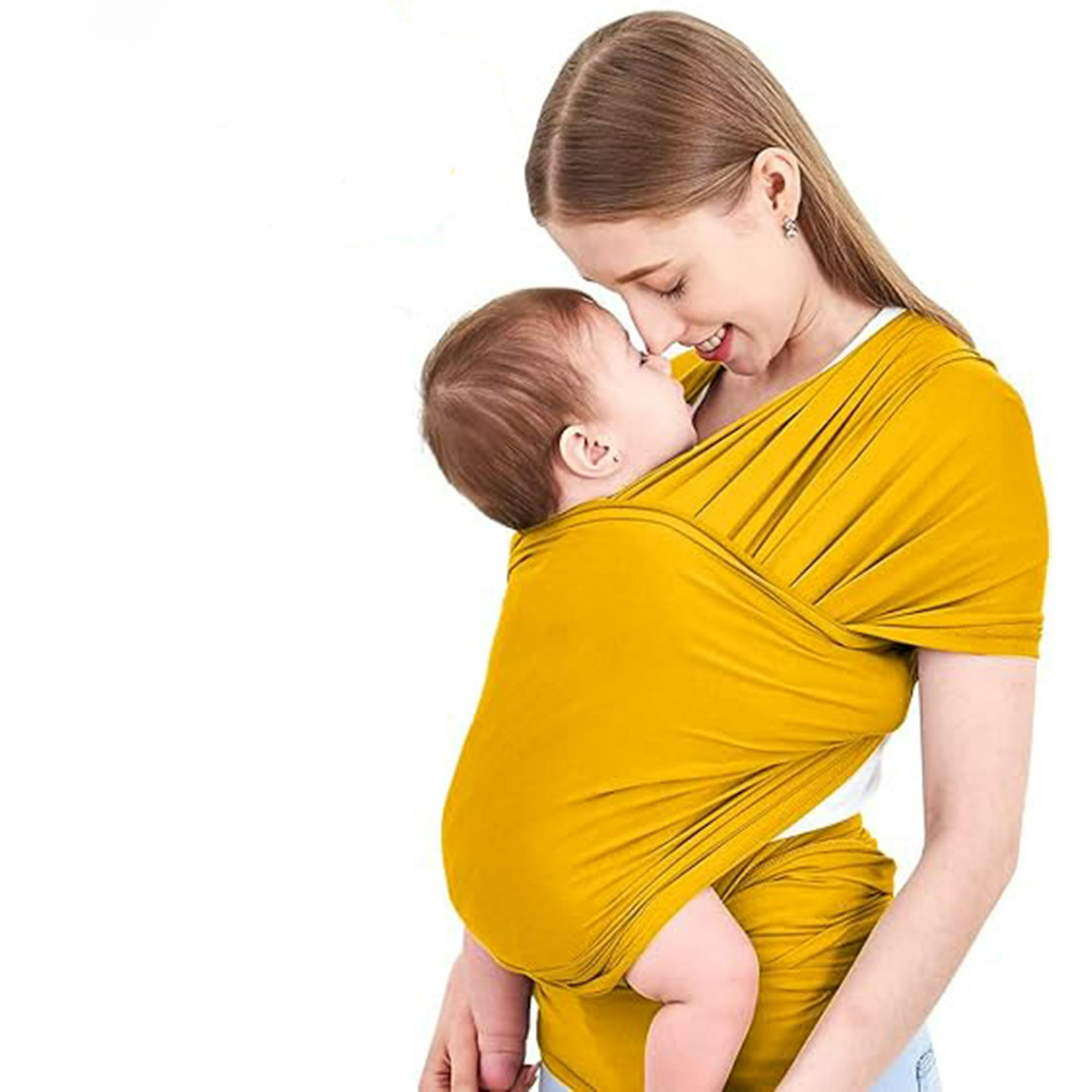 Fular Portabebés Manos Libres Portabebés Transpirable Portabebés Transpirable Para Recién Nacidos Y Niños Pequeños Portabebés Ajustable Para Mamá Y Papá (Amarillo)