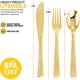 thumbnail image 2 of 400PCS Pre Rolled Gold Plastic Silverware Sets, 2 of 3
