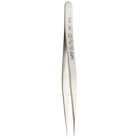 Pinzas Hakko CHP 3C-SA de acero inoxidable de punta muy fina