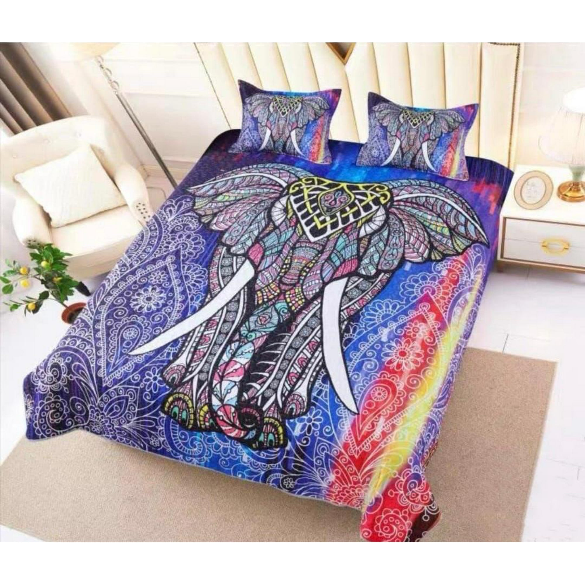 Todo Hogar Santiago De Chile - Cubrecama De Microfibra Estampado 2 Plazas - 45