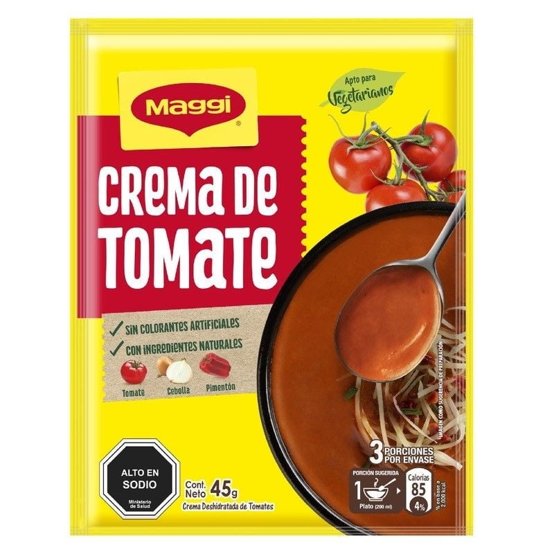 Crema De Tomate (5 Porciones) Sobre 78 g Maggi