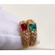 thumbnail image 5 of Anillos de Rubí Creados para Mujer con Acabado Cepillado Anillos de Plata Esterlina 925 Anillos de Boda con Circonia Cúbica Anillos de Compromiso de Oro para Mujer, 5 of 7
