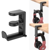 Genérico - Soporte Ajustable Para Auriculares - Soporte Para Auriculares De Juegos De Pc Con Giro De 360 Grados, Colgador Con Abrazadera Para Debajo Del Escritorio, Organizador Con Clip Para Cables - Negro