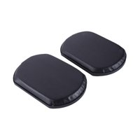 Ioensy - Reposapiernas Para Silla De Ruedas, 2 Unidades, Accesorios Para Sillas De Ruedas, Almohadillas Resistentes De Cuero Negro Para Las Piernas