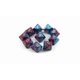 thumbnail image 1 of Juego de dados Chessex Gemini morado y verde azulado con troquel dorado de diez caras, 1 of 1