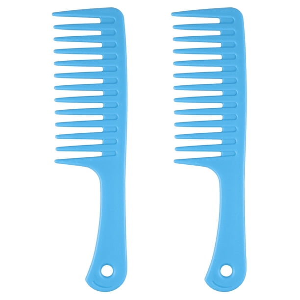 Peine de dientes anchos para cabello rizado y húmedo, peine desenredante para mujeres, peine grande de dientes anchos para cabello largo, grueso y ondulado.