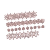 Magideal - 36 Piezas De Adornos Navideños De Copos De Nieve De Plástico Con Purpurina, Copos De Nieve Para Bricolaje, Regalo De Navidad, Decoración Para Aniversa Oro Rosa