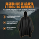 thumbnail image 2 of Poncho Impermeable Tactico 3 en 1 para Adultos, Capa de Lluvia Reutilizable, Toldo y Manta de Acampar para Senderismo, Negro, 2 of 12
