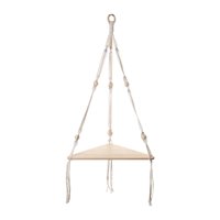 Bothyi - Estante Colgante De Macramé Estante De Esquina Estante Flotante Estante Blanco Para Estantería