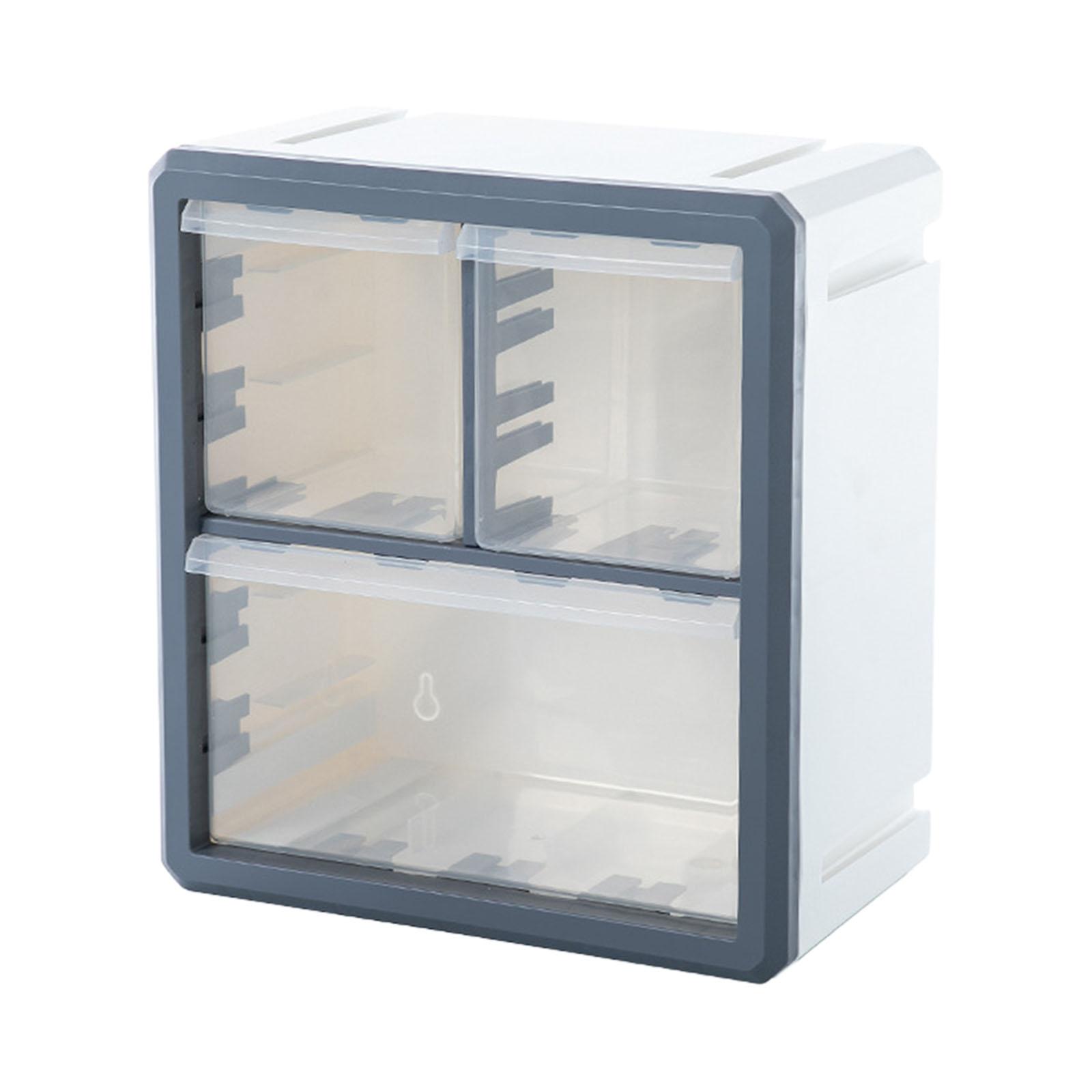 Magideal - Mini Cajón Organizador Para Escritorio, Caja De Almacenamiento Para Pendientes, Organizador De Cuentas Para Mujer, Organizador De Joyería Y Tocador De 3 Celosías