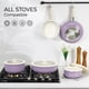 thumbnail image 2 of Juego de utensilios de cocina SODAY, 15 unidades, antiadherentes con mango desmontable, color morado, 2 of 3