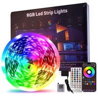 Tira De Luces Led Hbowmdjia De 100 Pies Con Control Remoto Y Bluetooth