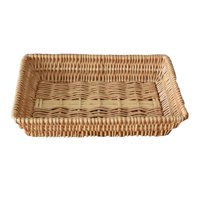 Magideal - Cestas De Almacenamiento De Pan De Ratán, Cestas De Mimbre Para Artículos Diversos, Bandeja De Té Tejida , Suministros De Cocina, Decoración Del , 40X30X8Cm