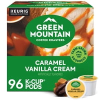 Green Mountain Coffee Roasters - Cápsulas K-Cup Green Mountain Coffee Caramelo Vainilla Crema 96 Unidades