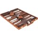 thumbnail image 3 of Set de backgammon Crazy Games Classic con funda de piel marrón, 3 of 6