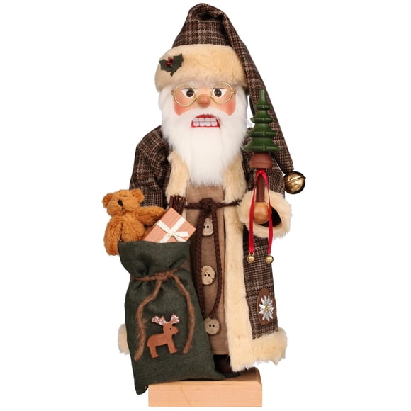 Cascanueces Christian Ulbricht Papá Noel marrón a cuadros