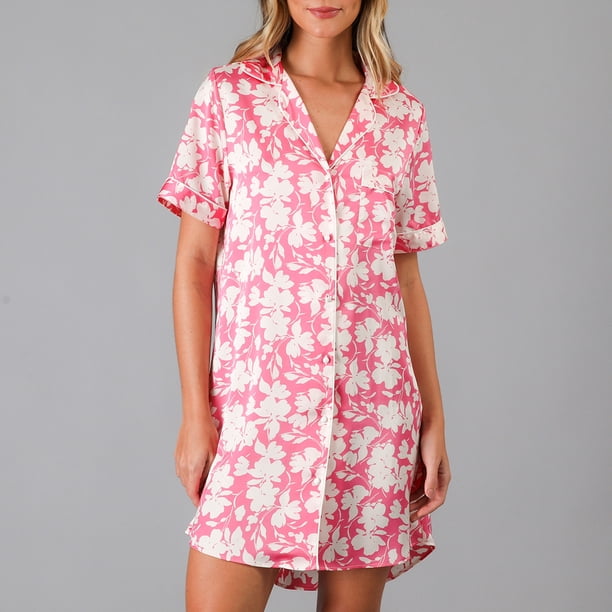 Camisero Satin Print Flores Mujer 33826-250