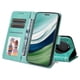 thumbnail image 2 of Funda tipo cartera FOXDOCK para Huawei Mate 60 Pro , diseño girasol en relieve, cuero PU, cierre magnético, soporte y tarjetero, 2 of 5