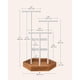 thumbnail image 5 of Soporte para joyas SONGMICS con marco de metal blanco y marrón caramelo, 5 of 7