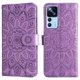 thumbnail image 2 of Funda tipo cartera FOXDOCK para Xiaomi 12T , diseño girasol en relieve, cuero PU, cierre magnético, soporte y tarjetero, 2 of 5