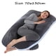 thumbnail image 5 of Almohada para embarazadas, almohada en forma de U desmontable y lavable, cojín grande, almohada de cintura, 5 of 5