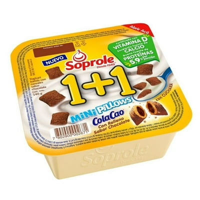 Yoghurt Con Cereal 1+1 Sabor Chocolate Mini Pillows 140 Gr Soprole