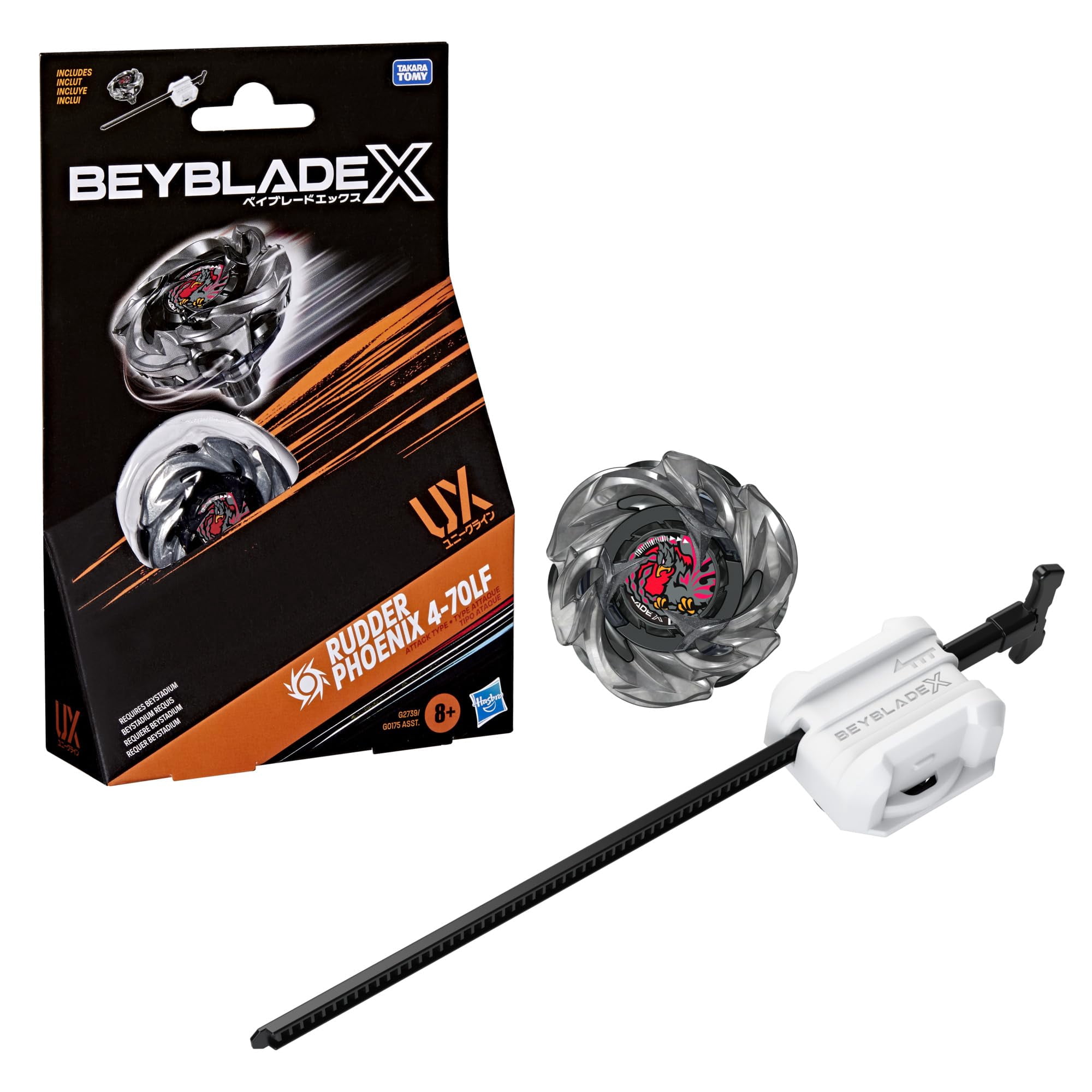 Pack De Inicio Beyblade Rudder Phoenix 4-70lf Ux