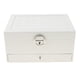 thumbnail image 5 of Caja De Tachuelas De Exhibición De Almacenamiento De Joyería Portátil De Cuero Multicapa Blanca, 5 of 5