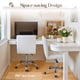 thumbnail image 3 of Silla de oficina Furmax Vanity con ruedas de piel sintética blanca, 3 of 8