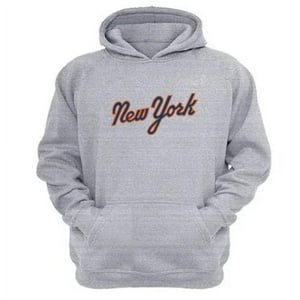 Genérico - Polerón Canguro New York Gris Claro Talla S Unisex