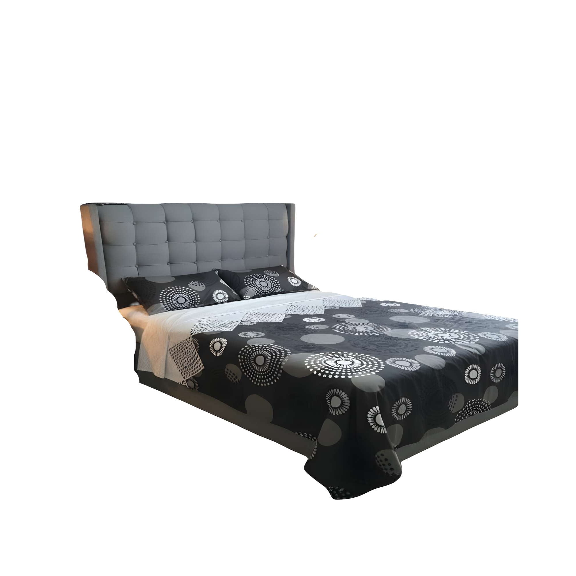 Genérico - Set De Sabanas Suaves 2 Plazas Negro C2