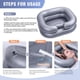 thumbnail image 3 of Lavabo inflable para champú portátil Cehim, plateado, 3 of 8