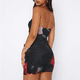 thumbnail image 4 of Vestido tubo colorido con estampado floral/tie-dye para mujer, vestido ajustado de verano sin tirantes, vestido bandeau corto, 4 of 5