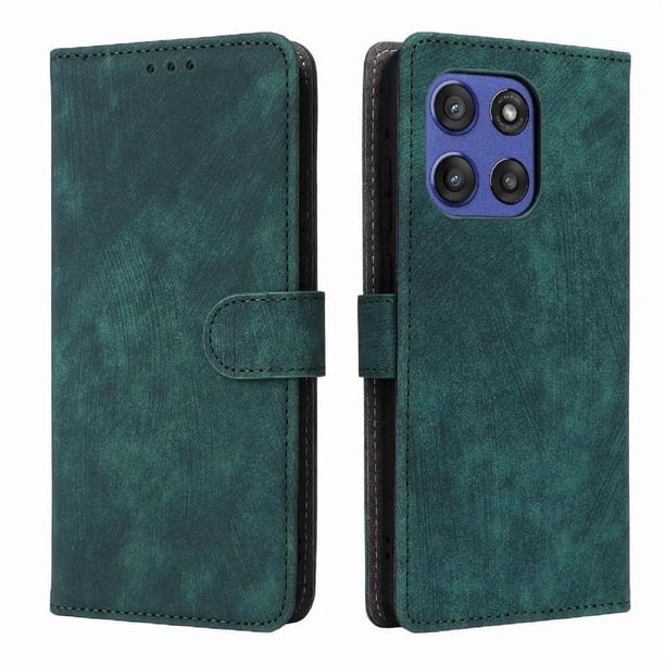 Funda Billetera para Motorola Moto G Stylus 5G 2025 con Soporte - Cartera de Cuero con Ranuras Verde