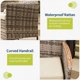 thumbnail image 3 of Juego De Muebles De Exterior De Ratán Pe Tipo Wicker 3 Piezas Gris beige, 3 of 7