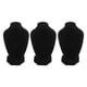 thumbnail image 1 of 3 Piezas De Terciopelo Negro Collar Busto Soportes De Exhibición Colgante Estante De Joyería De Cadena, 1 of 6