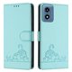 thumbnail image 1 of Funda tipo cartera FOXDOCK para Motorola Moto G play 4G 2024 con soporte, ranuras, RFID, diseño de gato, 1 of 5