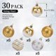 thumbnail image 2 of Adornos Navideños SHareconn 30 uds 60 mm Dorado y Blanco, 2 of 5