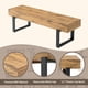 thumbnail image 2 of 59" Wood Bench for Bedroom End of Bed, Farmhouse Indoor Kitchen Table Benches,Versatile Modern Shoe Bench for Entryway, Natural, 2 of 3