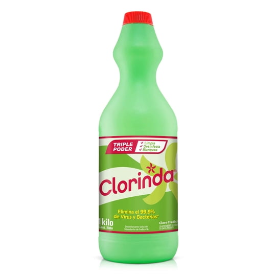 Cloro Líquido Tradicional Botella 1 Kg Clorinda