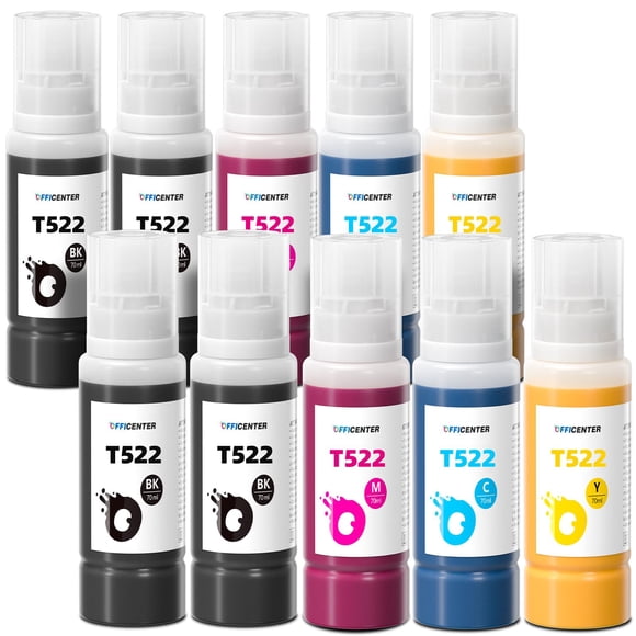 Botellas de recarga de tinta OFFICENTER 522 para impresora Ecotank (paquete de 10)
